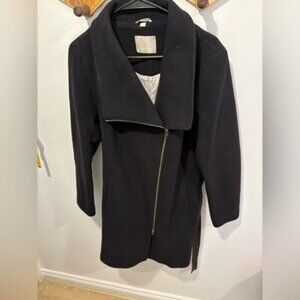 SOIA & KYO WOOL AND CASHMERE PEACOAT Black- XL
